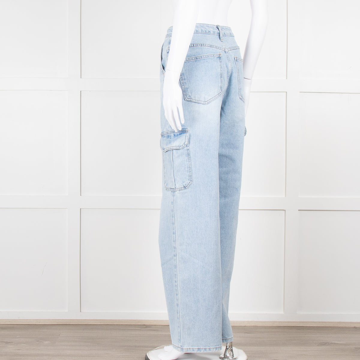 The Frankie Shop Pale Blue Cargo Jeans