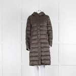 Rino & Pelle Grey Puffer Coat with Faux Fur Collar