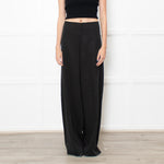 Reformation Black Wide Leg Trousers