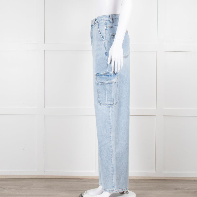 The Frankie Shop Pale Blue Cargo Jeans