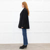 The Frankie Shop Black Oversized Single-Breasted Blazer Jacket