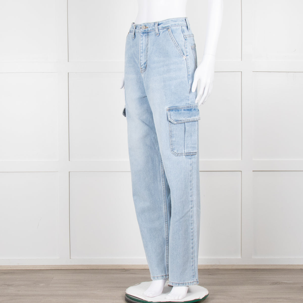 The Frankie Shop Pale Blue Cargo Jeans