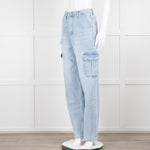 The Frankie Shop Pale Blue Cargo Jeans