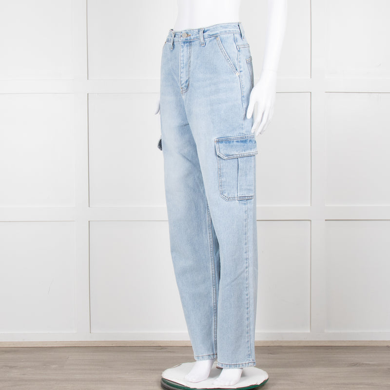 The Frankie Shop Pale Blue Cargo Jeans