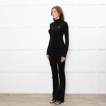 Claudie Pierlot Black Stretch Bulldog Emblem Top