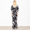Norma Kamali Black and White Dotted Stretch Maxi Dress