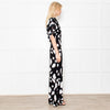 Norma Kamali Black and White Dotted Stretch Maxi Dress