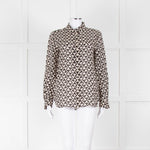 Weekend Max Mara Black and Cream Geometric Cotton Shirt