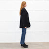 The Frankie Shop Black Oversized Single-Breasted Blazer Jacket