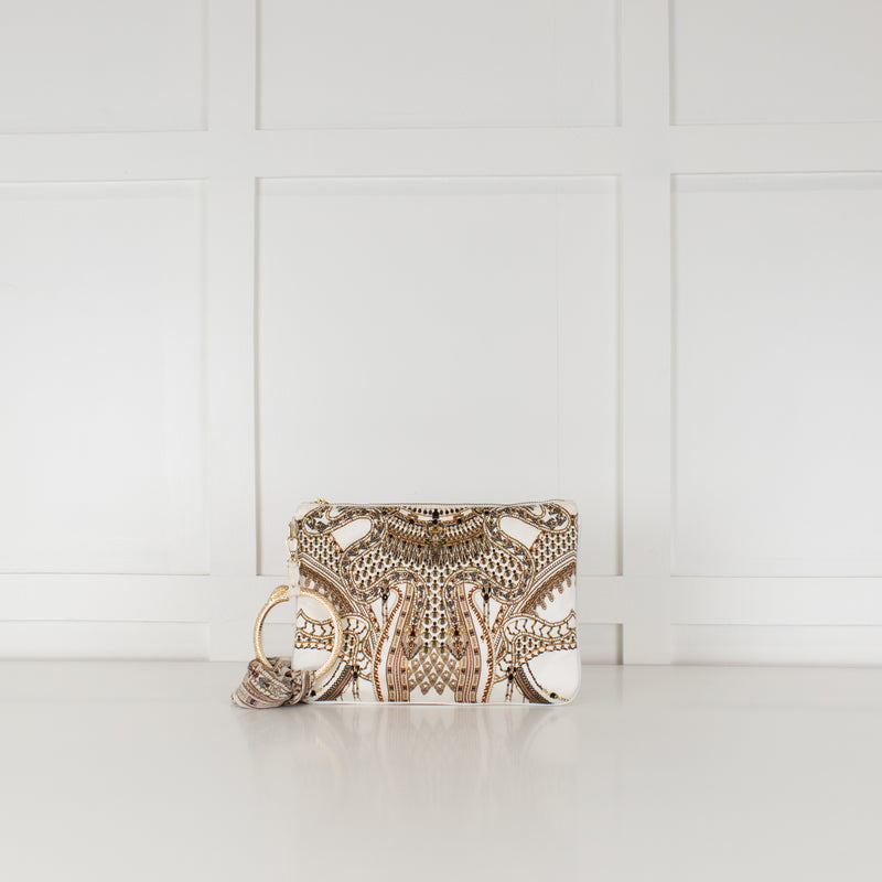 Camilla White Gold Goddess Energy Ring Scarf Clutch