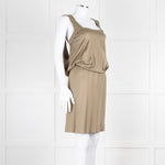 Bottega Veneta Khaki Sleeveless Wrap Dress