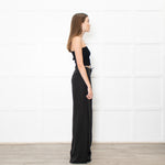 Reformation Black Wide Leg Trousers