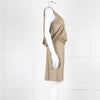 Bottega Veneta Khaki Sleeveless Wrap Dress