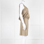 Bottega Veneta Khaki Sleeveless Wrap Dress