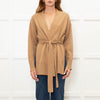 Sandro Beige Belted Cardigan