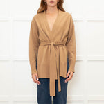 Sandro Beige Belted Cardigan