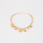 Liv Oliver Chloe Collection Gold Heart Multi Charm Love Necklace