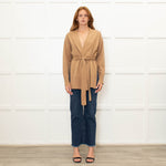 Sandro Beige Belted Cardigan
