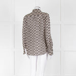 Weekend Max Mara Black and Cream Geometric Cotton Shirt