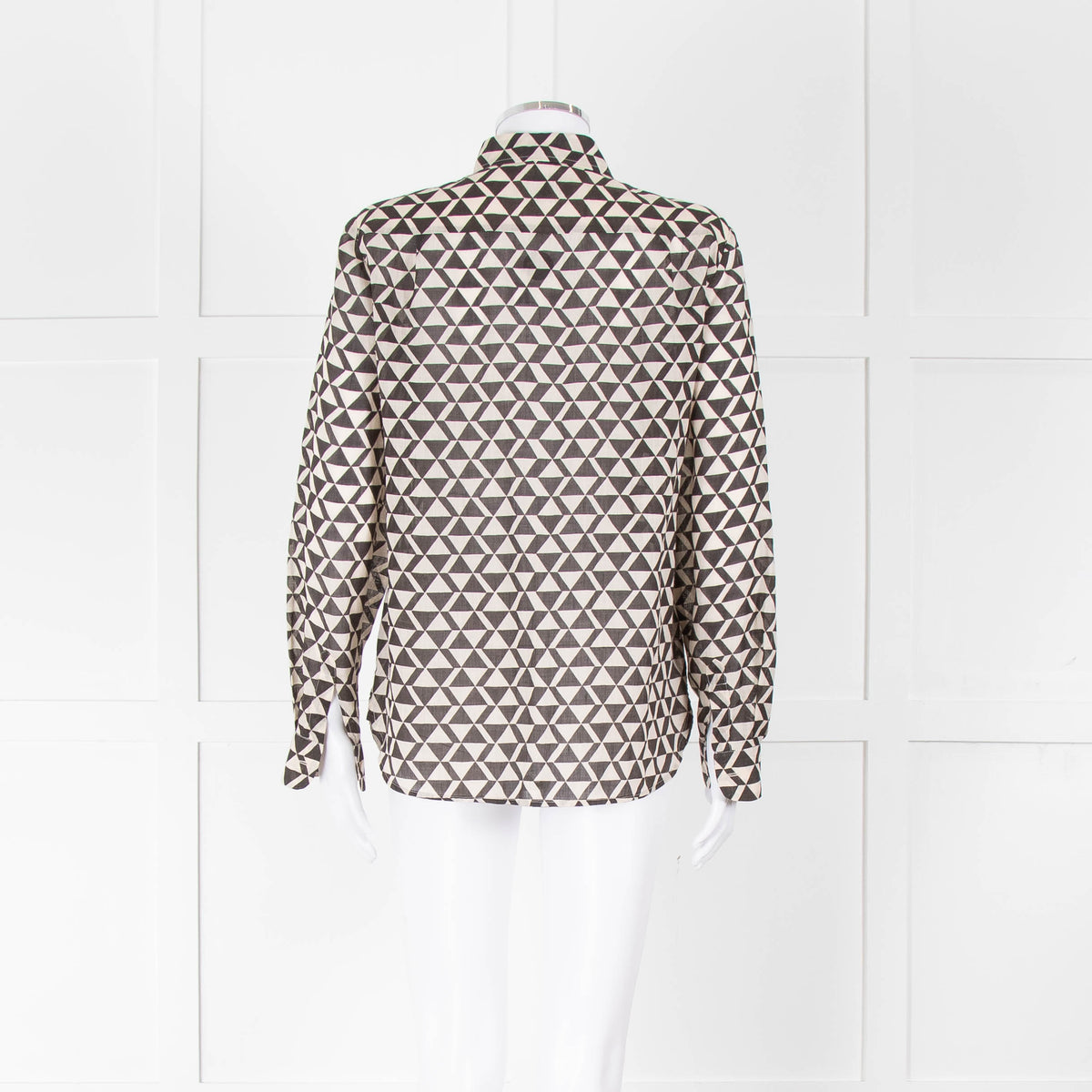 Weekend Max Mara Black and Cream Geometric Cotton Shirt