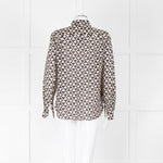 Weekend Max Mara Black and Cream Geometric Cotton Shirt
