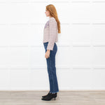 Iro White Red Navy Tweed Edge To Edge Short Jacket