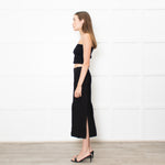 Sandro Black Skirt With Splits