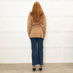 Sandro Beige Belted Cardigan