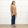 Sandro Beige Belted Cardigan