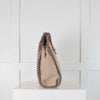 Stella McCartney Beige Linen Orange Stitching Small Falabella Bag