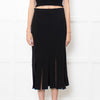 Max Mara Black Jumbo Fringe Pencil Skirt