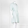 Sandro Pale Green Lilac Burgundy Print Belted Dress