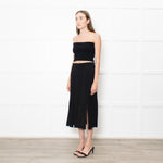 Max Mara Black Jumbo Fringe Pencil Skirt