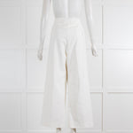 Derek Lam White Wide Leg Suiting Trousers