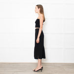 Max Mara Black Jumbo Fringe Pencil Skirt