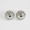 Christian Dior Secret Cannage Tribal Stud Silver Earrings