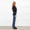 Self Portrait Black Shimmer Boucle Jacket With Embellished Buttons