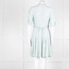 Sandro Pale Green Lilac Burgundy Print Belted Dress