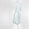 Sandro Pale Green Lilac Burgundy Print Belted Dress