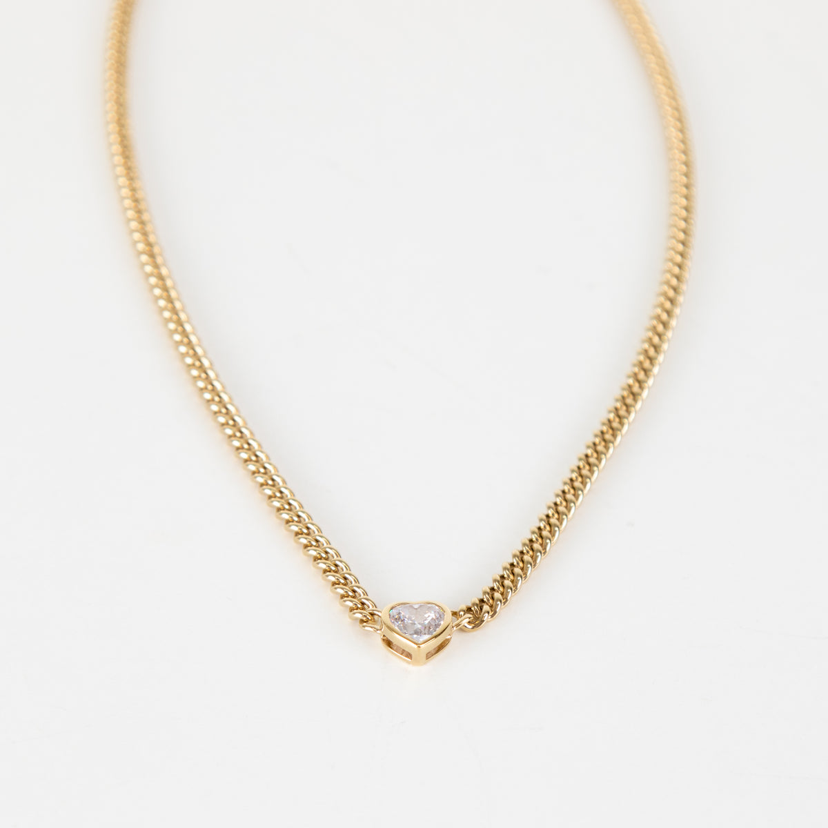 Heavenly London Gold A La Folie Diamond Heart Necklace