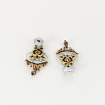Musula Silver/Gold Opera Drop Earrings