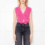 Jacquemus Pink Knitted Twist Front Vest