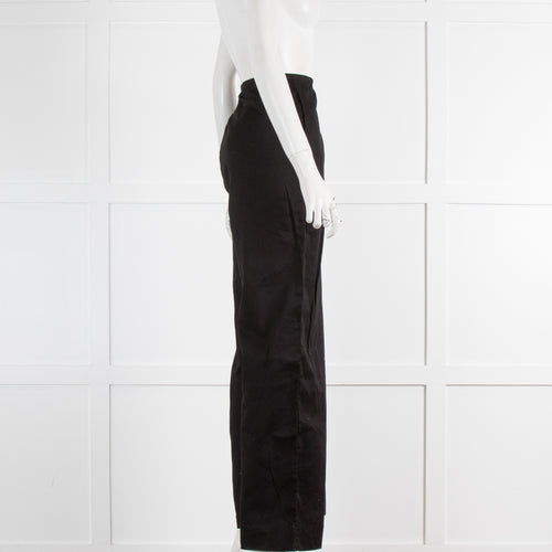 Leset Black Cotton Elasticated Waist Trousers