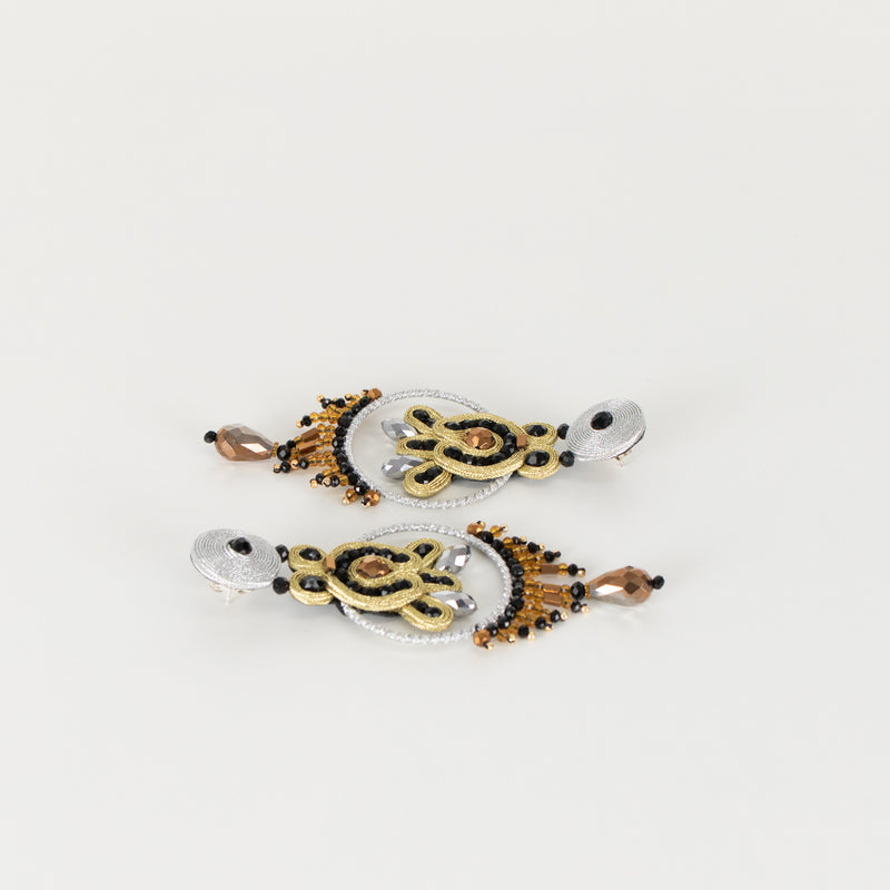 Musula Silver/Gold Opera Drop Earrings