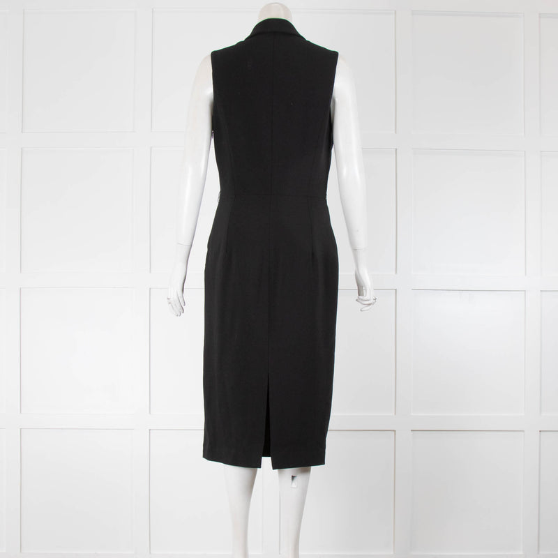 Michael Kors Black Waistcoat Shift Dress