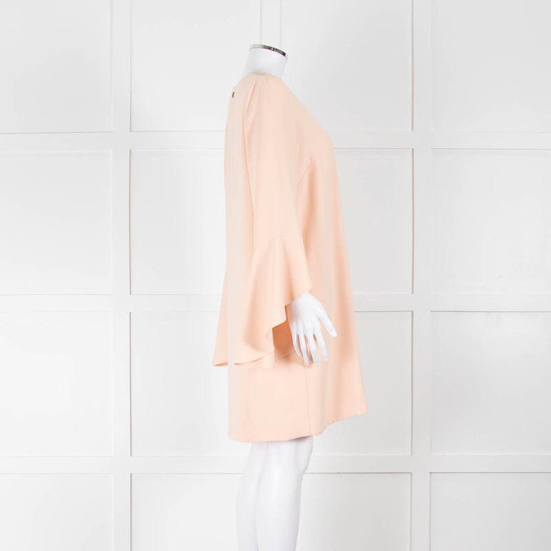 Twinset Peach Dress With Chain Neck