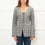 Aligne Check Waisted Scoop Blazer