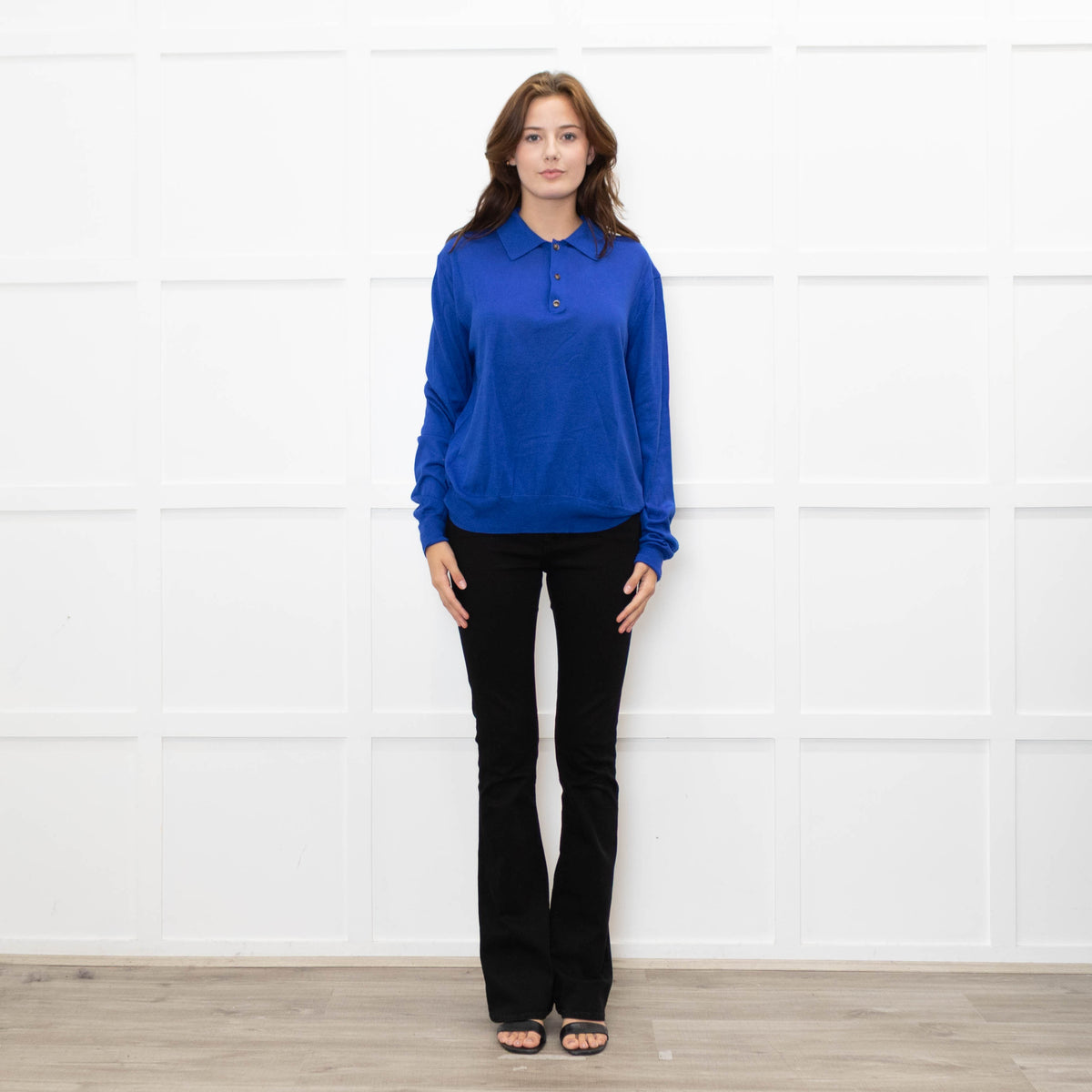 La Ligne Fine Knit Collared Jumper