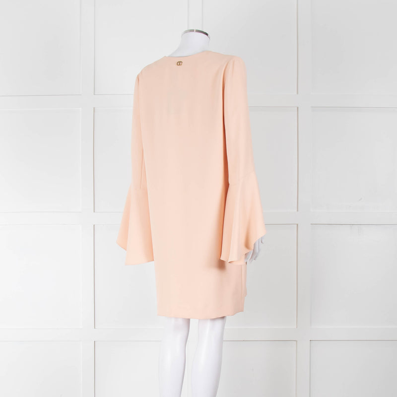 Twinset Peach Dress With Chain Neck