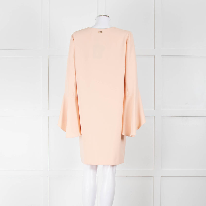 Twinset Peach Dress With Chain Neck